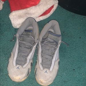 Jordan 14 sport blue wolf grey